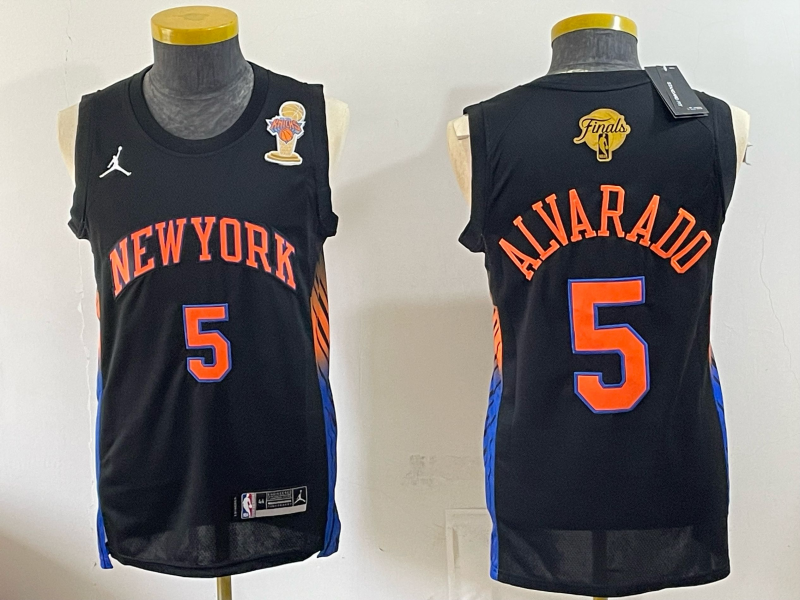 Men New York Knicks #5 Alvarado black 2026 Nike NBA jersey 0702006